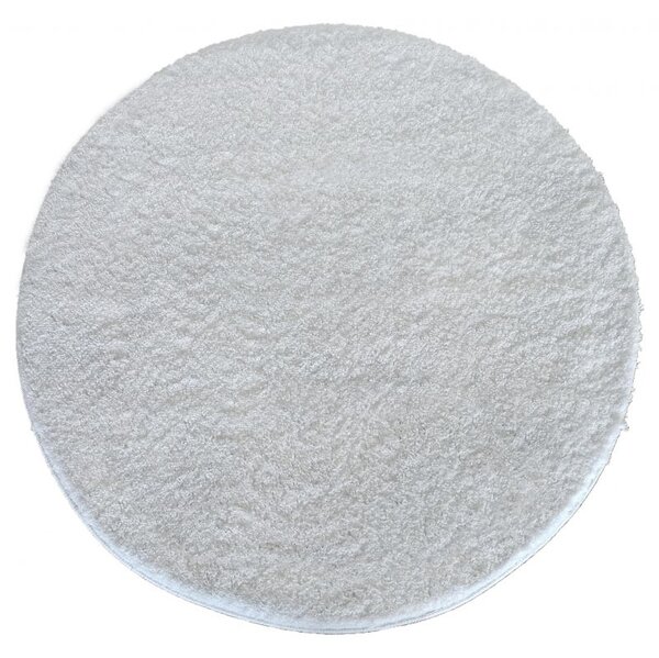 Makro Abra Kulatý koberec vhodný k praní jednobarevný Kamel bílý Rozměr: průměr 60 cm