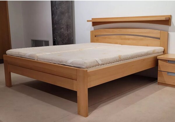 Jelínek Dřevěná postel Michaela plus s rovným čelem 200x200