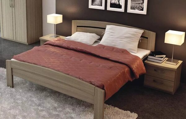 Jelínek Dřevěná postel Michaela plus s oblým čelem 200x180
