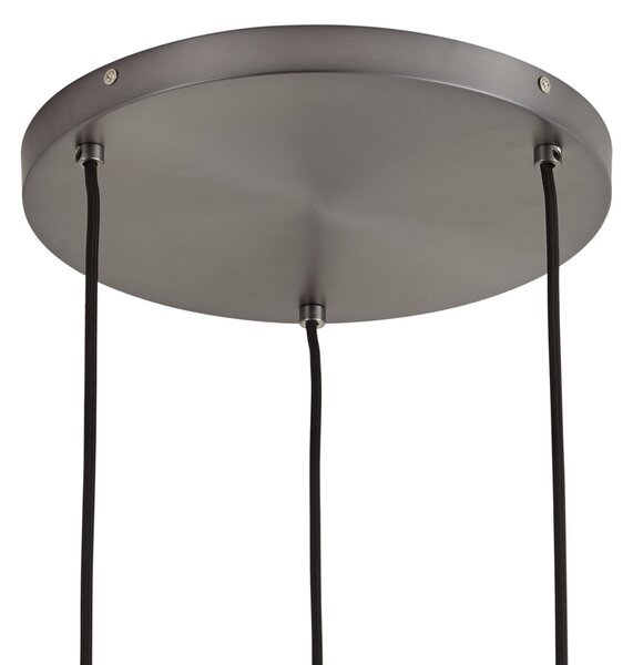 Designové závěsné svítidlo kovově šedé se 3 světly - Ard