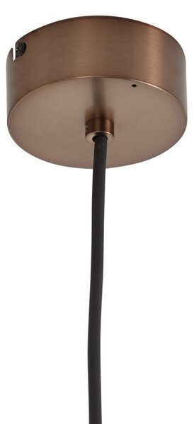 Art Deco Závěsná Lampa Tmavý Bronz s Žebrovaným Sklem IP44 - Walcott