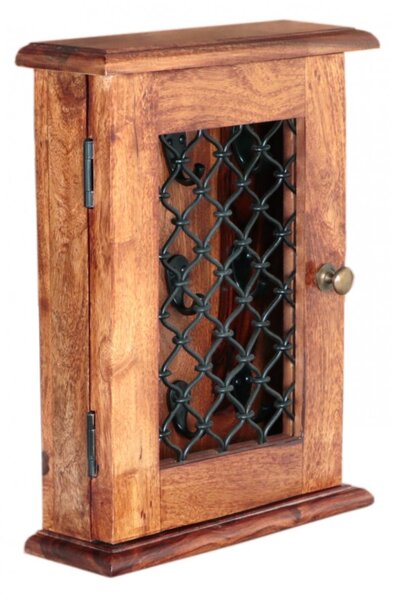 Skříňka na klíče 30x40x10 Jali z indického masivu palisandr
