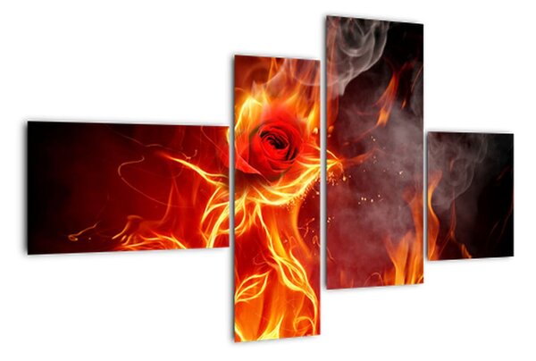 Obraz abstraktního ohně (110x70cm)