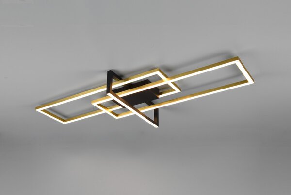 Trio 620310308 LED přisazené stropní svítidlo Salinas 1x34W | SMD | 3900lm | 3000K - 3 fázové stmívání, mosaz