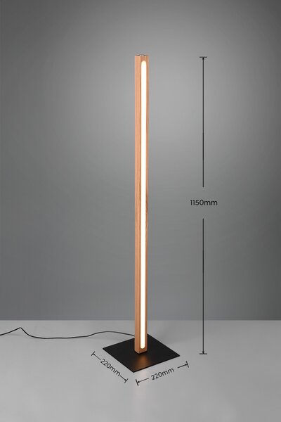 Trio 426410130 LED stojací svítidlo Bellari 1x20W | 2300lm | 3000K - funkce 4level switch, dřevo