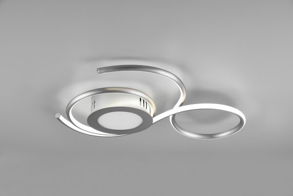 Trio 623410207 LED přisazené stropní svítidlo Jive 1x36W | 4300lm | 2700-6000K - stmívatelné, noční režim, dálkové ovládání, oddělené vypínače, matný nikl