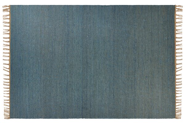 Jutový koberec 160 x 230 cm modrý LUNIA