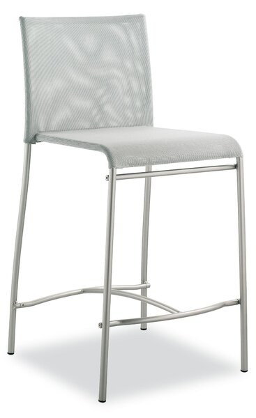Connubia Barová židle Air, kov, síť, v.sedu 65 cm, CB57 Podnoží: Matná ocel (kov), Sedák: Síť – Net - Steel (ocelová)