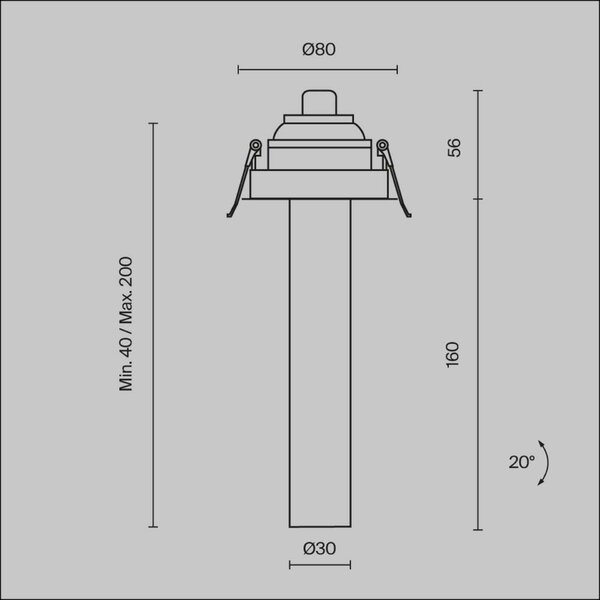 MAYTONI Vestavné svítidlo Focus T 7W IP 20 C140RS-L200-7W3K-W