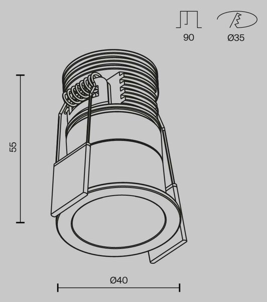 MAYTONI Vestavné svítidlo Minor 5W IP 20 DL089-5W3K-BW