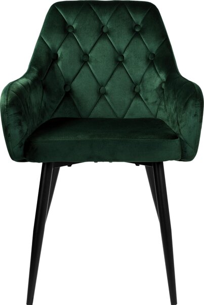 Židle ATLANTA VELVET zelená, skandinávský design
