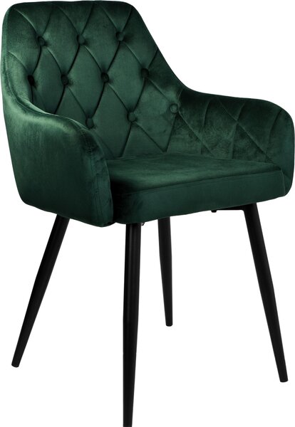 Židle ATLANTA VELVET zelená, skandinávský design