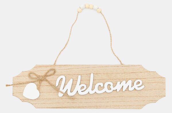 Sinsay - Závěsná dekorace na dveře s nápisem Welcome - béžová