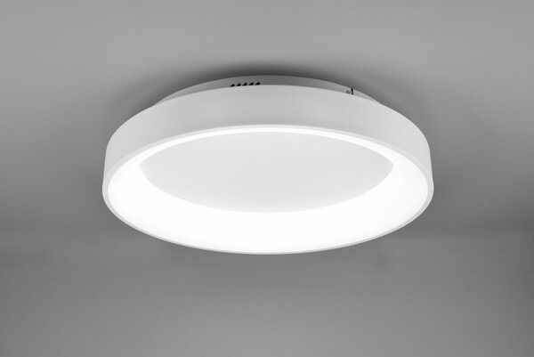Trio 671290131 LED přisazené stropní svítidlo Girona 1x48W | SMD | 5600lm | 2700-6000K - stmívatelné, nastavení teploty osvětlení, paměťová funkce, noční režim, dálkové ovládání matná bílá