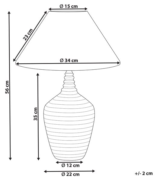 Stolní lampa CELESTE Keramika Béžová