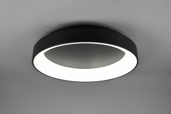 Trio 671290132 LED přisazené stropní svítidlo Girona 1x48W | SMD | 5600lm | 2700-6000K - stmívatelné, nastavení teploty osvětlení, paměťová funkce, noční režim, dálkové ovládání matná černá