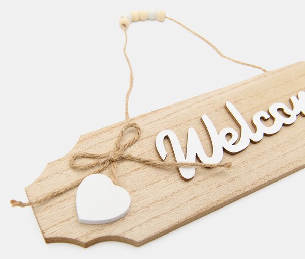Sinsay - Závěsná dekorace na dveře s nápisem Welcome - béžová
