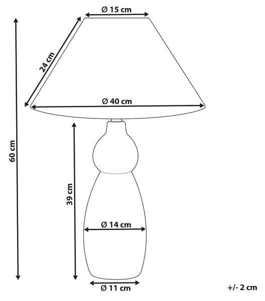 Stolní lampa MATINA Keramika Černá