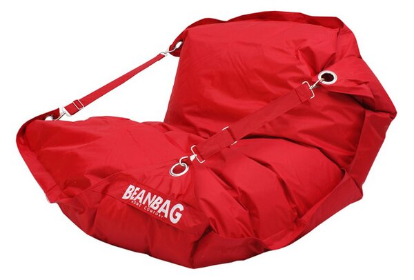 Beanbag Sedací pytel 189x140 comfort s popruhy scarlet rose