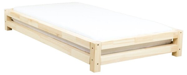 Jednolůžková postel JAPA - Transparentní vosková lazura matná, 80 x 200 cm