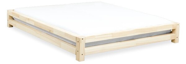 Dvoulůžková postel JAPA - Nelakovaná, 200 x 200 cm