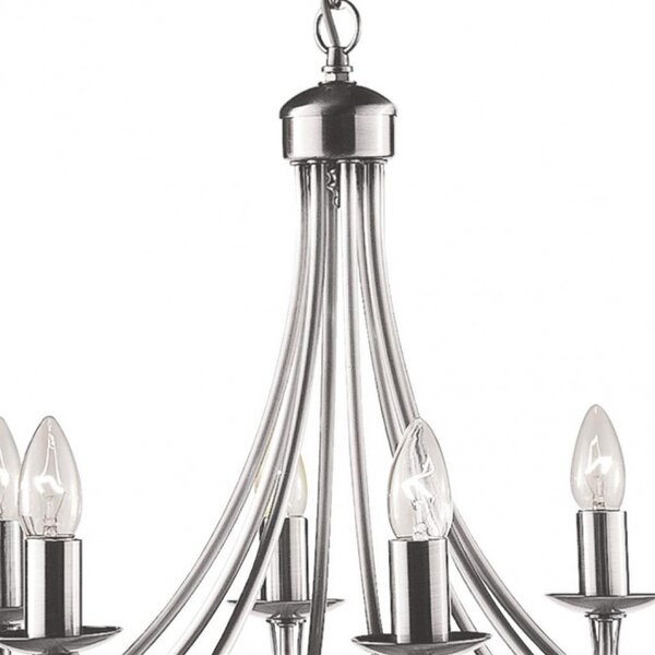 Searchlight 6348-8SS Závěsný osmiramenný lustr MAYPOLE chrom