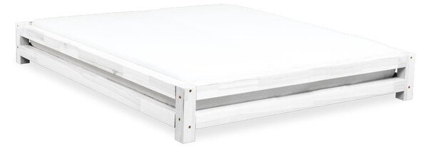 Dvoulůžková postel JAPA - Bílá, 200 x 200 cm
