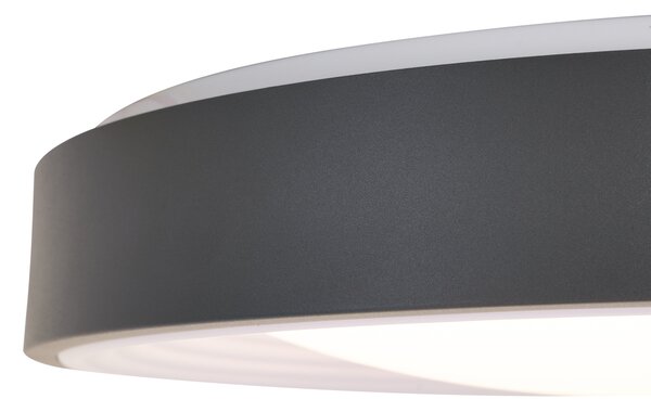 Moderní stropní svítidlo šedé s bílou 38cm vč. LED stmívatelné RGB - Kanton