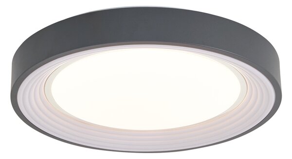 Moderní stropní svítidlo šedé s bílou 38cm vč. LED stmívatelné RGB - Kanton