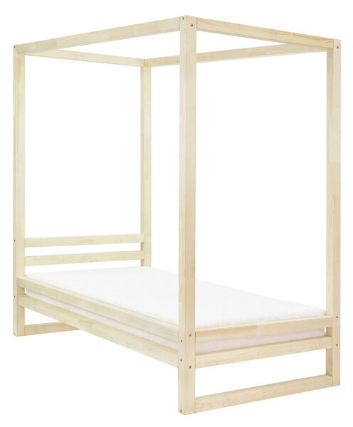 Jednolůžková postel BALDEE - Transparentní vosková lazura matná, Rozměr: 120 x 200 cm