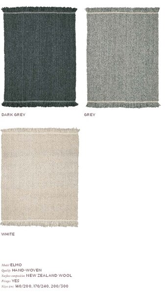 Linie Design Vlněný koberec Elmo Dark Grey Rozměr: 140x200 cm