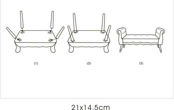 Designová lavice Dandelion 120 cm krémová
