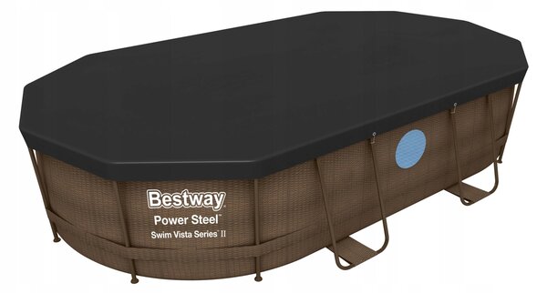 Krycí Plachta na bazén rámový oválný bazénový 427 x 250 cm Bestway 58425