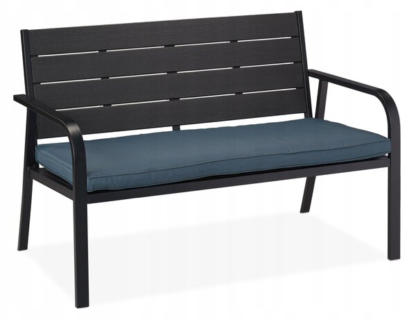 Lavička s opěradlem plast 118 x 66 cm