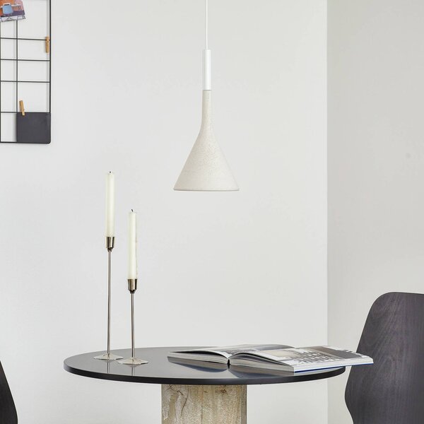 Foscarini Aplomb závěsné světlo GU10 beton bílá, stmívatelný, Bílá / opál, Kuchyň, Beton, Design