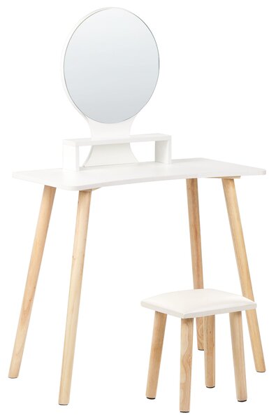 Toaletní stolek se zrcadlem bílý TOULOUGES