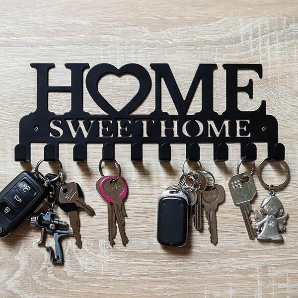 4Leaders Nástěnný věšák Sweet Home 10 háčků kov