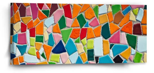 Sablio Obraz Barevná mozaika - 110x50 cm