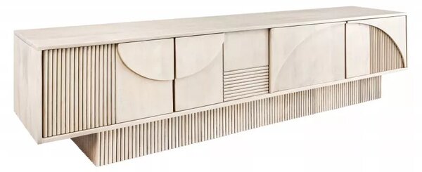 Televizní stolek ART DECO WHITE 200 CM masiv mango Nábytek | Obývací pokoj | Televizní stolky