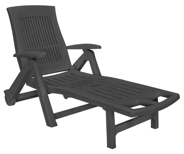 Zahradní lehátko ZIRCONE, 72×195×101 cm, antracitová I.P.A.E-Progarden