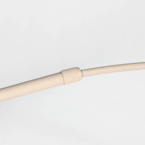 Steinhauer Stojací lampa Sparkled Light krémová/bílá, 240 cm, hedvábí, stmívatelný, Krémová / jantar, Obývací pokoj / jídelna, kov, Moderní