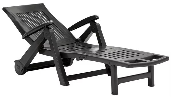 Zahradní lehátko ZIRCONE, 72×195×101 cm, antracitová I.P.A.E-Progarden