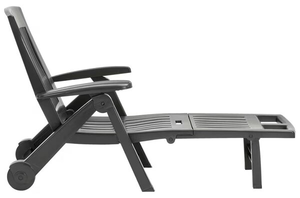 Zahradní lehátko ZIRCONE, 72×195×101 cm, antracitová I.P.A.E-Progarden