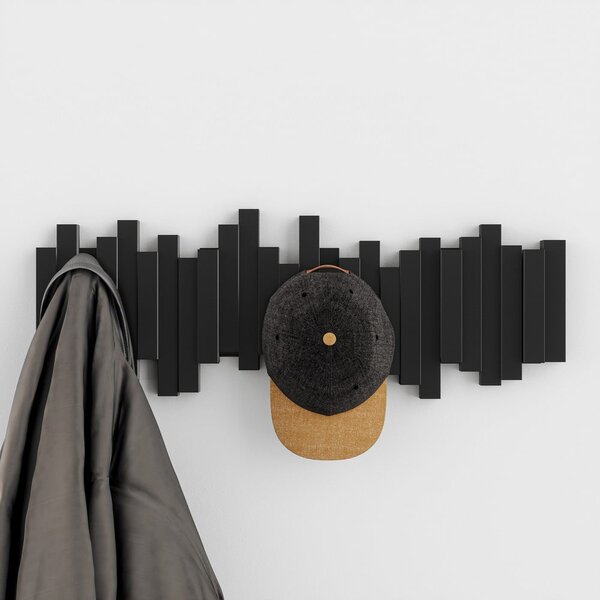 Černý plastový nástěnný věšák Sticks – Umbra
