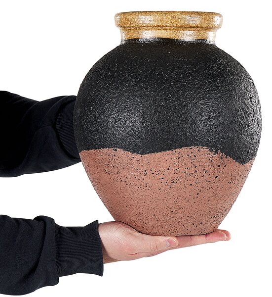 Dekorativní váza DAULIS Keramika 31 cm Černá