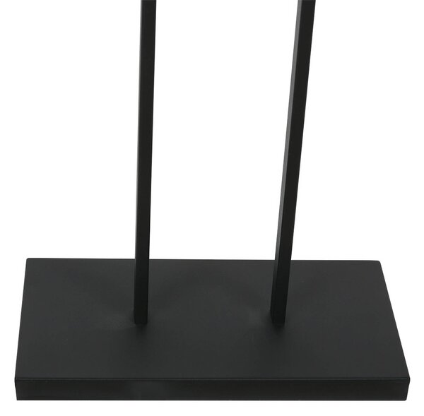 Steinhauer Stojací lampa Stang, černé/hnědé, výška 160 cm, korek, stmívatelný, Černá, Obývací pokoj / jídelna, kov, Moderní