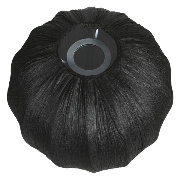Mexlite Stropní světlo Bloeba, černá, Ø 25 cm, len/kov, stmívatelný, Černá, Obývací pokoj / jídelna, Textil / tkanina / hedvábí