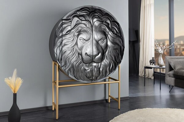 Vysoká komoda LION 140 CM černá masiv mango Nábytek | Úložné prostory | Komody | Vysoké