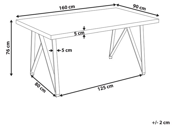 Jídelní stůl GRIEGER Bílý mramor 160 cm 90 cm