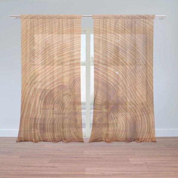 Sablio Záclony Dřevo 2: 2ks 150x250cm